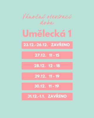 Vánoční otevírací doba 🎄 Čas zpomalit a tak se během vánočních svátků na vás budeme těšit v lehce upravené otevírací době....